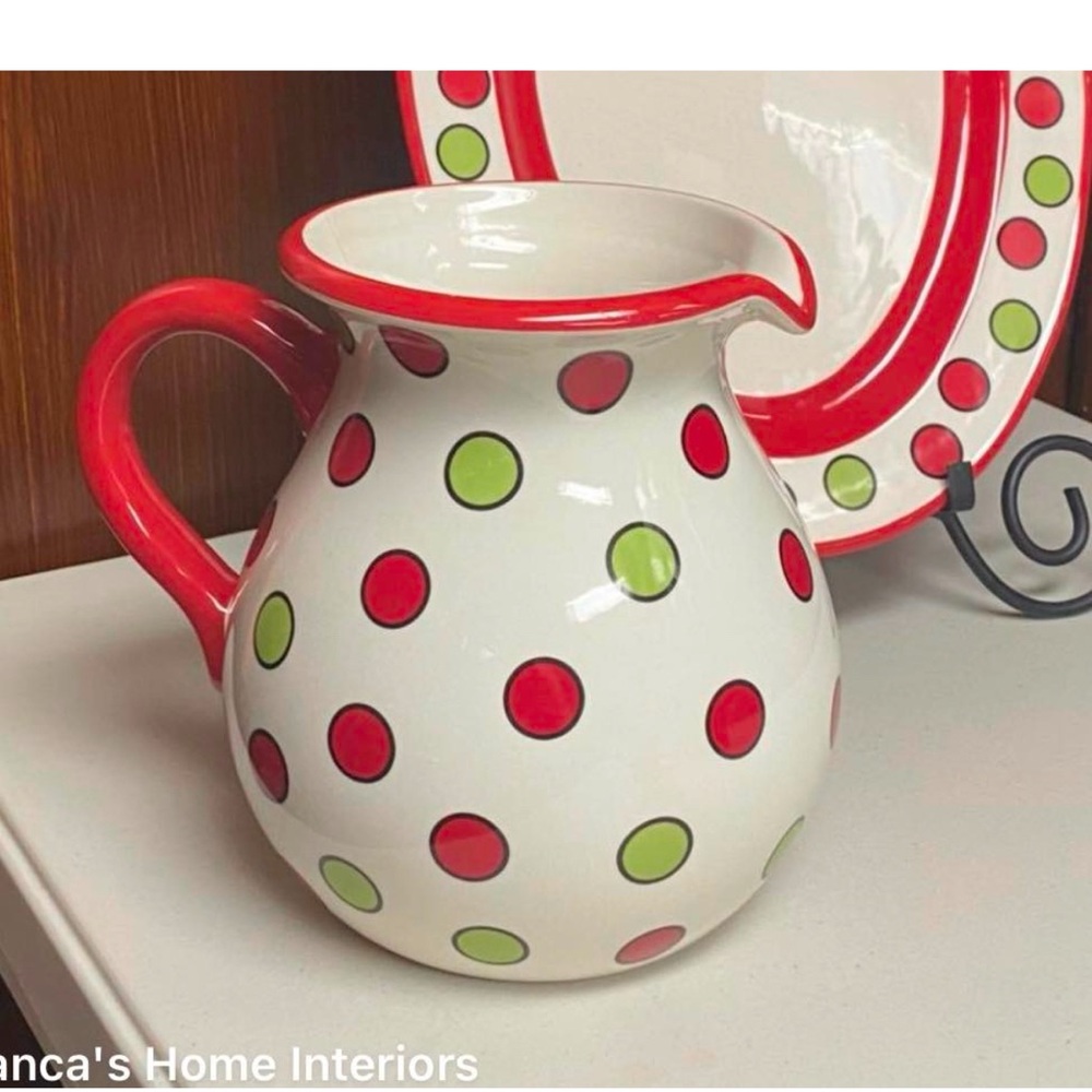 Celebrating Home Christmas Sprinkles Serving Pitcher